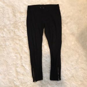 H&M Black Leggings with Zippers